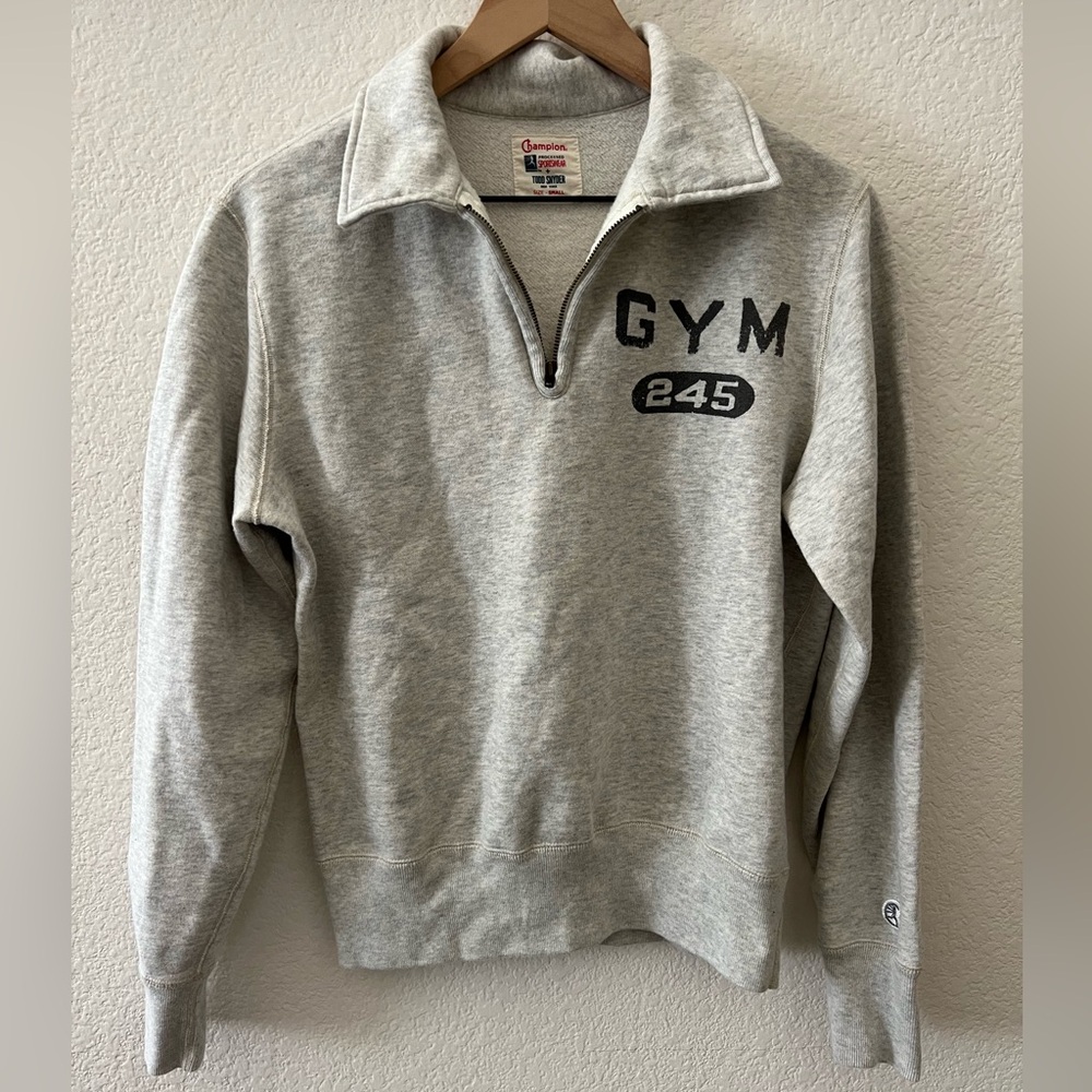 Todd Snyder Champion grey quarter zip